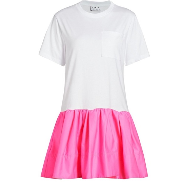 NWT Tanya Taylor tshirt dress neon pink - Picture 1 of 3